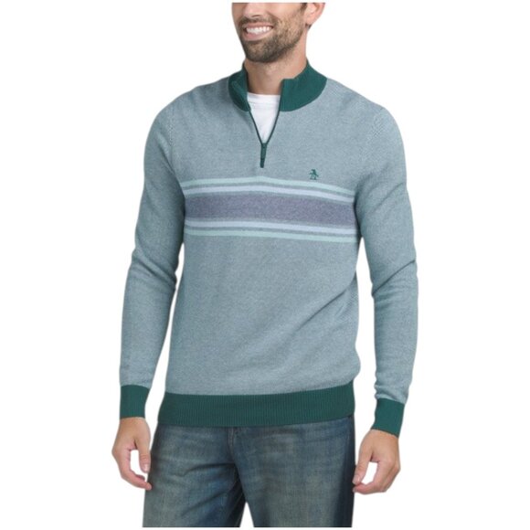 ORIGINAL PENGUIN Quarter Zip Sweater - Picture 1 of 2